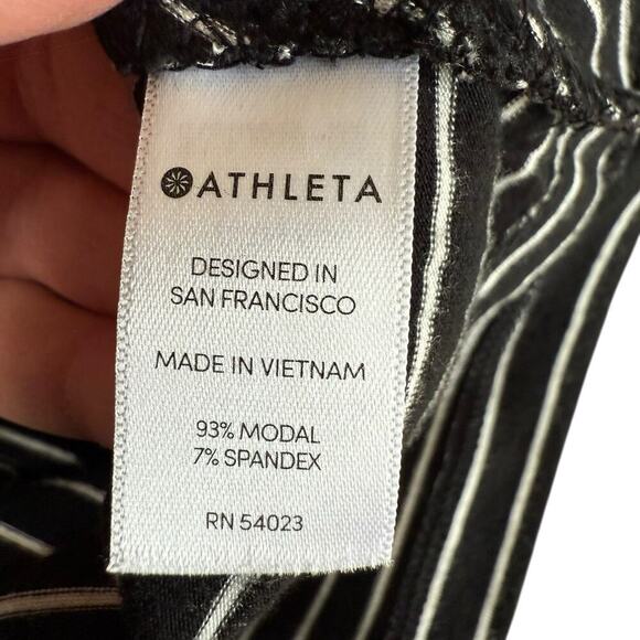 NWT Athleta Stripe La Palma Dress Black White Stripe Coastal Preppy Prep $98 M - Picture 10 of 12